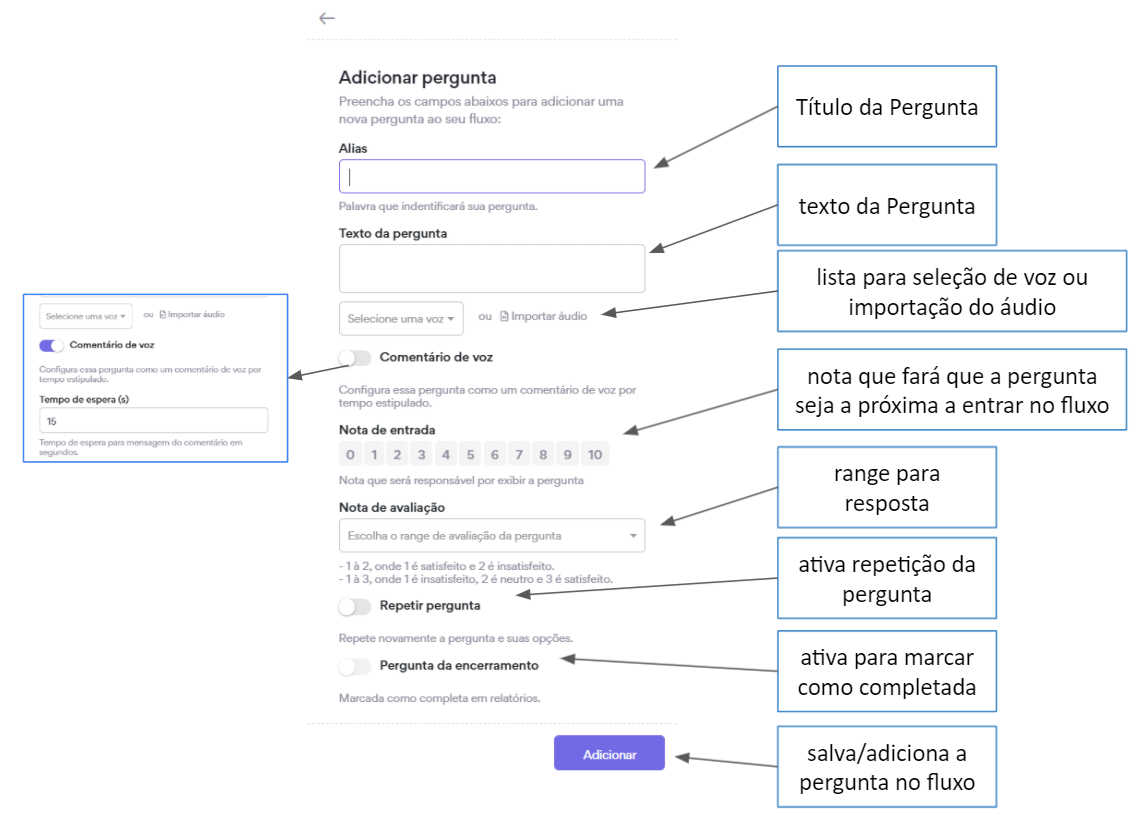 Criando Pesquisa de Voz